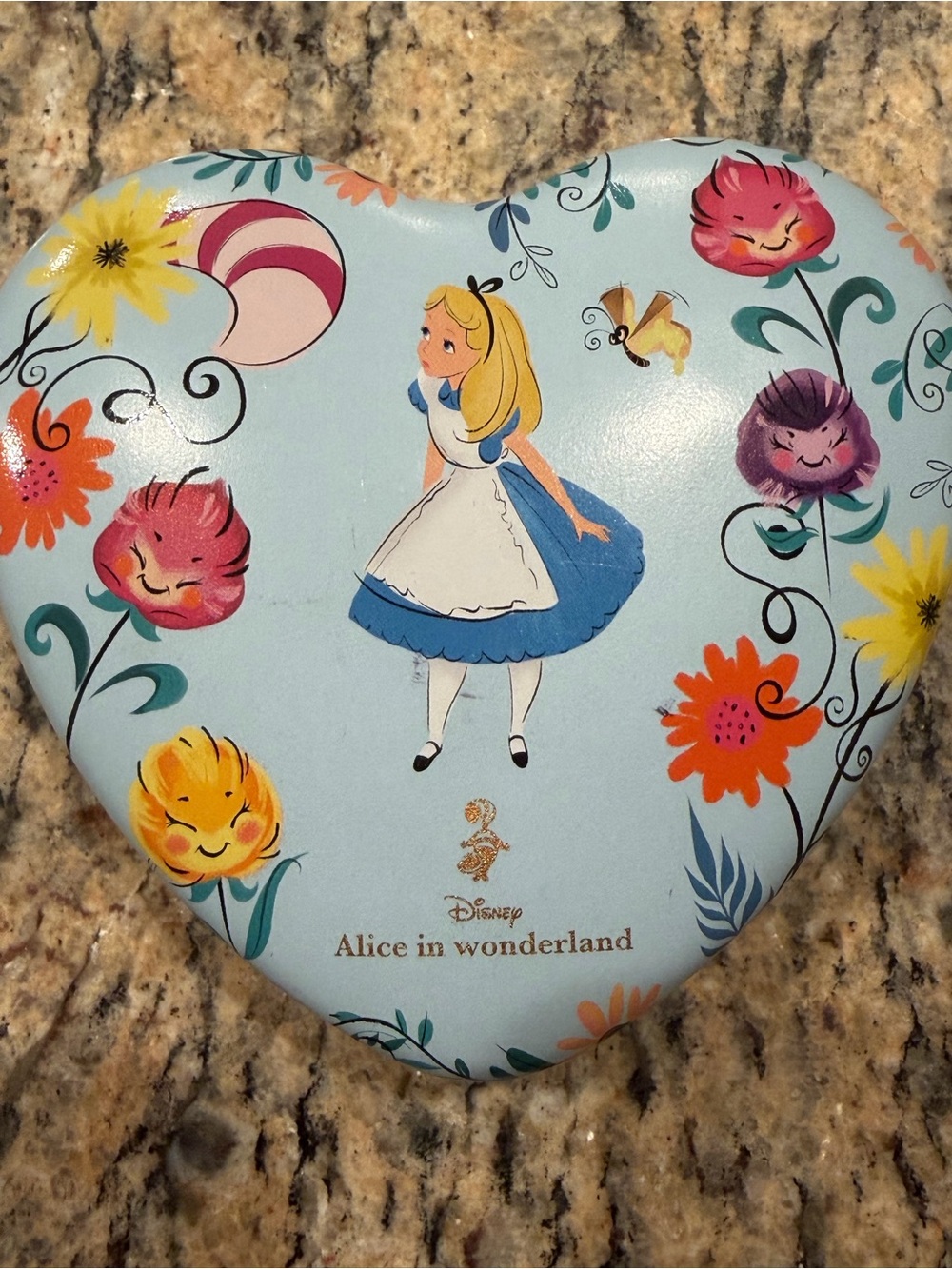 Disney Alice in Wonderland Heart Tin